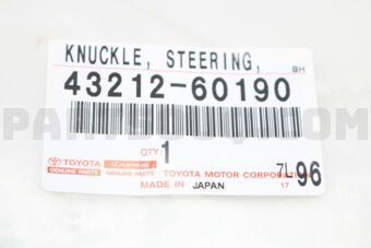Toyota 4321260190 KNUCKLE, STEERING, LH