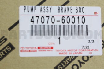 Toyota 4707060010 PUMP ASSY, BRAKE BOOSTER W/ACCUMULATOR