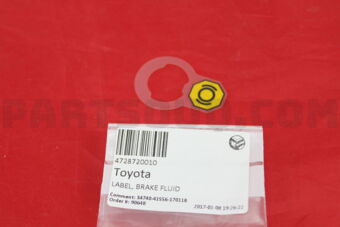 Toyota 4728720010 LABEL, BRAKE FLUID INFORMATION