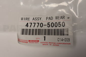 Toyota 4777050050 WIRE ASSY, PAD WEAR INDICATOR, FRONT RH