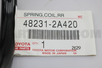 Toyota 482312A420 SPRING, COIL, REAR, RH/LH