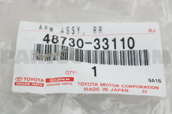 Toyota 4873033110 ARM ASSY, REAR SUSPENSION, NO.2 RH