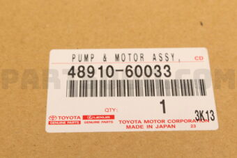 Toyota 4891060033 PUMP &amp; MOTOR ASSY