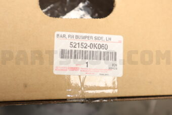 Toyota 521520K060 BAR, REAR BUMPER, LH