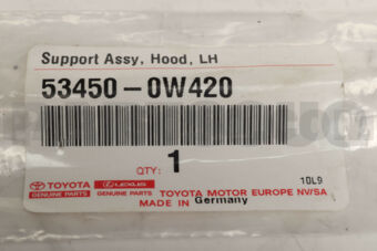 Toyota 534500W420 SUPPORT ASSY HOOD