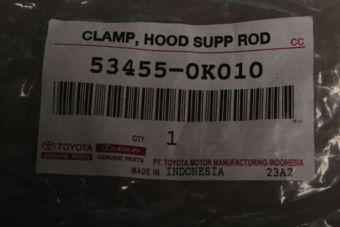 Toyota 534550K010 CLAMP, HOOD SUPPORT ROD