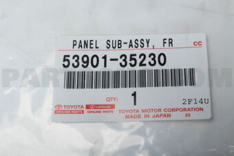 Toyota 5390135230 PANEL, FRONT VALANCE, LOWER