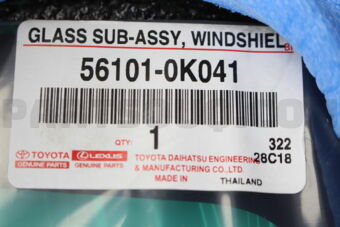 Toyota 561010K041 GLASS, WINDSHIELD