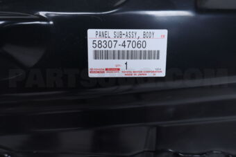 Toyota 5830747060 PANEL SUB-ASSY, BODY LOWER BACK