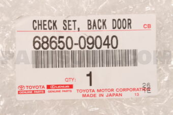 Toyota 6865009040 CHECK SET BACK DOOR