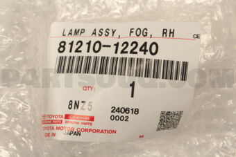 Toyota 8121012240 LAMP ASSY, FOG, RH