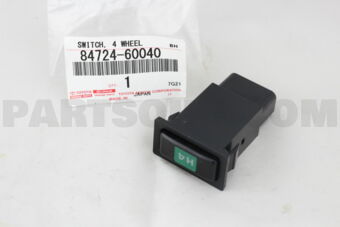 Toyota 8472460040 SWITCH, 4 WHEEL DRIVE CONTROL