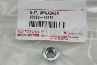 Toyota 9008018070 NUT, W/WASHER