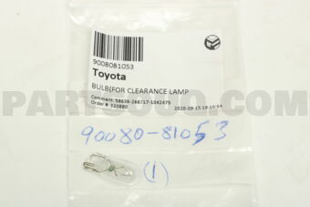 Toyota 9008081053 BULB(FOR CLEARANCE LAMP)