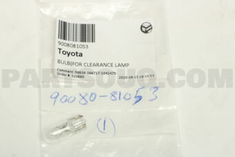 Toyota 9008081053 BULB(FOR CLEARANCE LAMP)