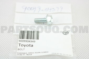 Toyota 9009904349 BOLT, MAGNET CLUTCH SETTING