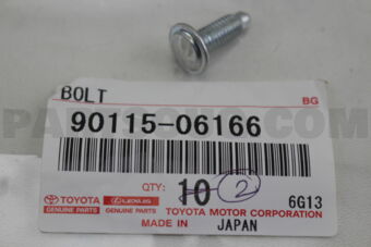 Toyota 9011506166 BOLT, REAR FLOOR WELD