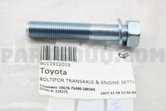 Toyota 9011912019 BOLT(FOR TRANSAXLE & ENGINE SETTING)
