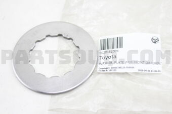 Toyota 9020152009 WASHER, PLATE (FOR FRONT DIFFERENTIAL CASE)