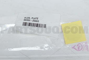 PLUG, PLATE 9033325003 | Toyota Parts | PartSouq