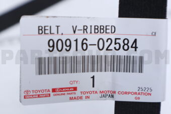 Toyota 9091602584 BELT, V(FOR FAN & ALTERNATOR)