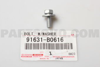 Toyota 91631B0616 BOLT, W/WASHER