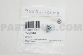 Toyota 9331915008 SCREW