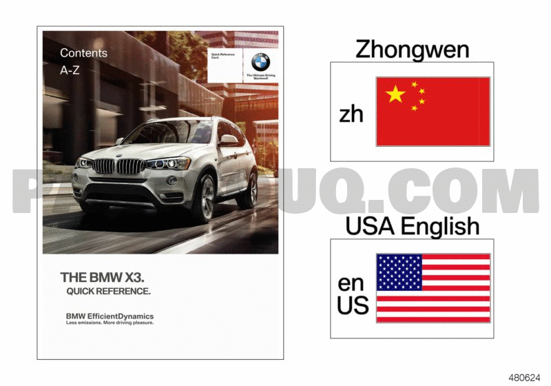 Technical Literature | BMW X3 20dX WZ51 F25 Parts Catalogs 