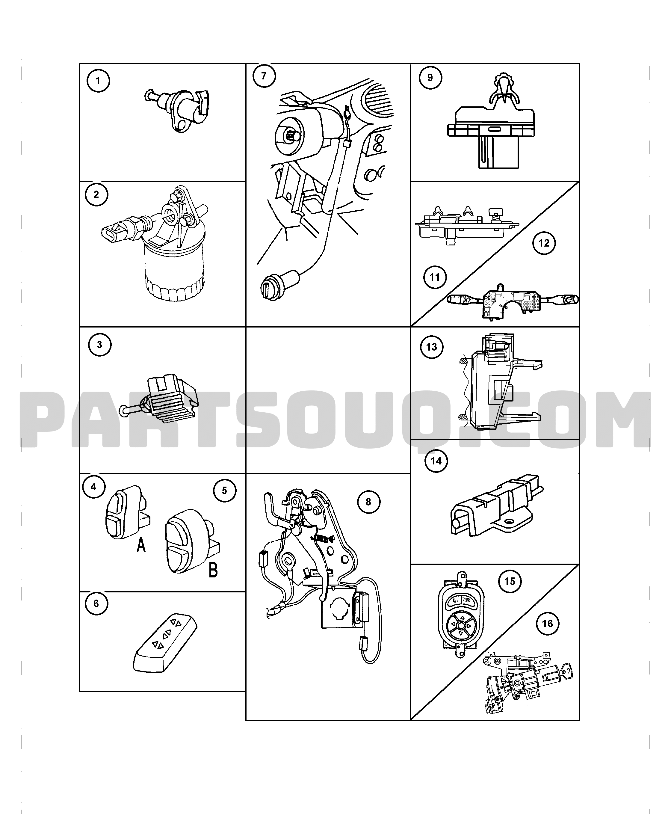 ELECTRICAL | Chrysler J2 - CIRRUS/ STRATUS (MEXICO) EXPORT 98J2