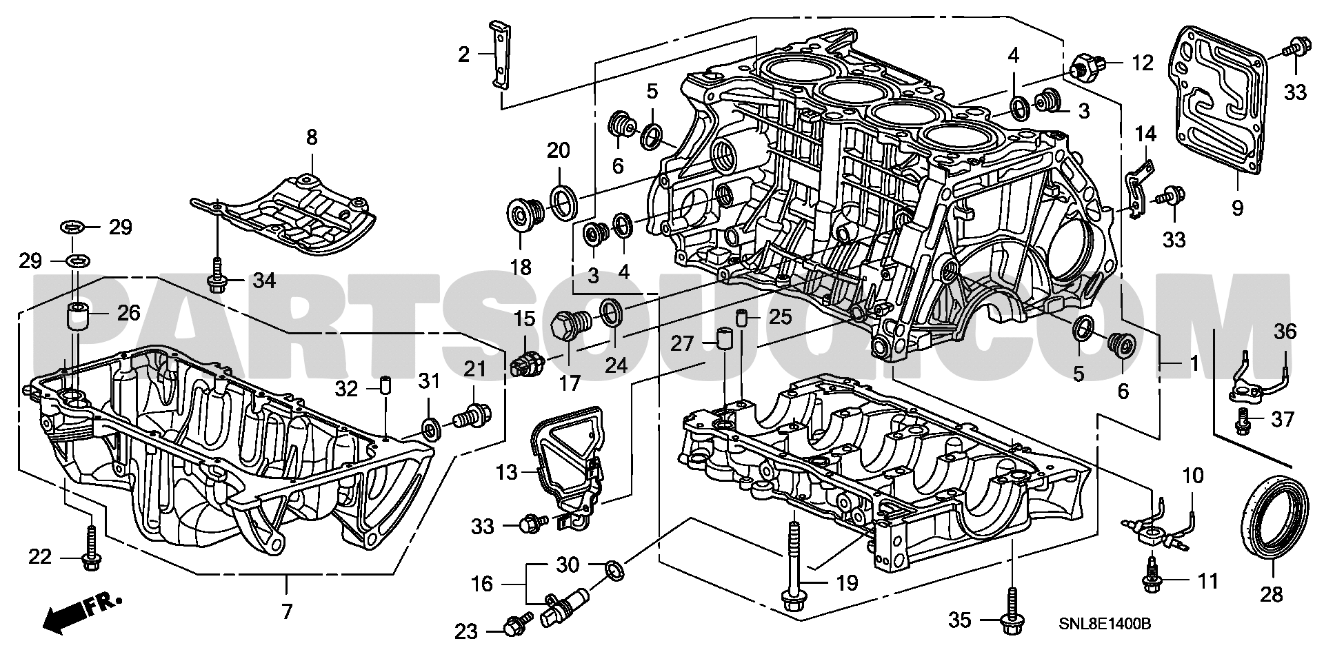 Engine  Honda CIVIC General 18SNL601 Parts Catalogs  PartSouq