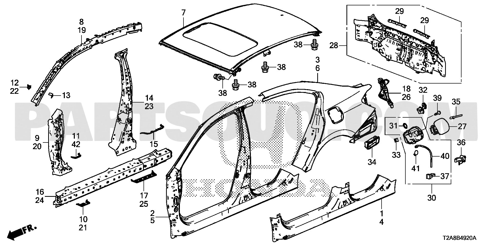 6. BODY PARTS | Honda ACCORD General 18T2AD01 Parts Catalogs