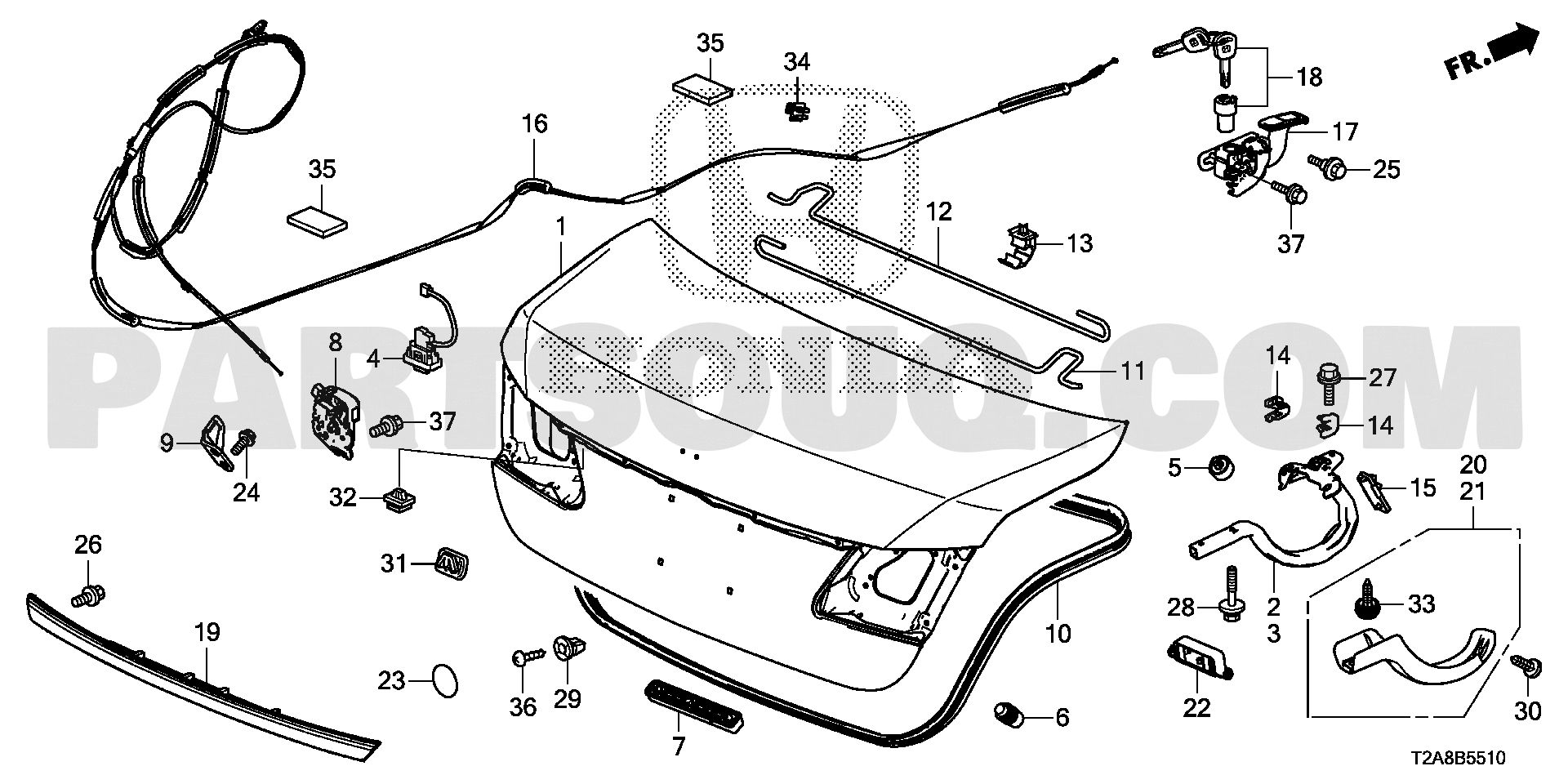 6. BODY PARTS | Honda ACCORD General 18T2AD01 Parts Catalogs