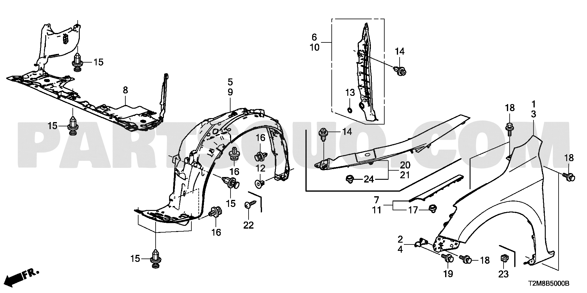 6. BODY PARTS | Honda ACCORD General 18T2MD01 Parts Catalogs