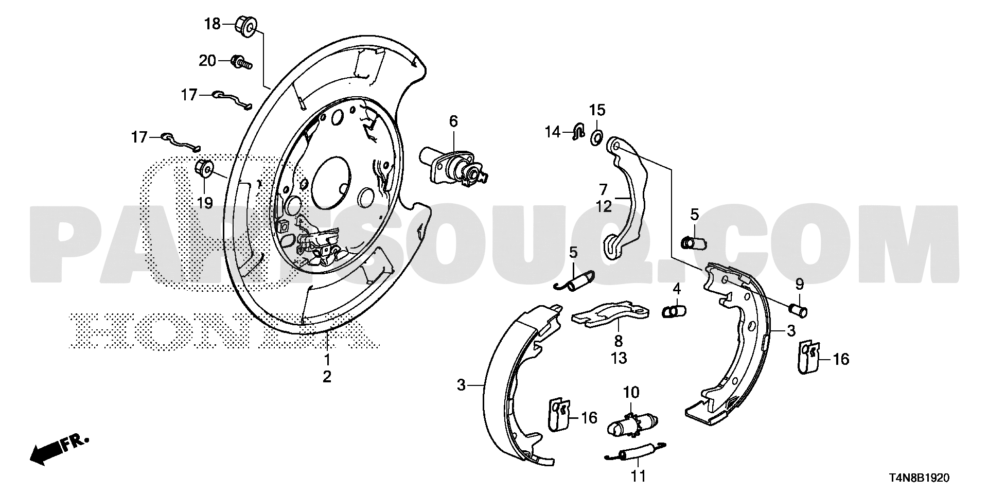 4. STEERING,BRAKE,SUSPENSION | Honda JADE General 18T4NF01 Parts