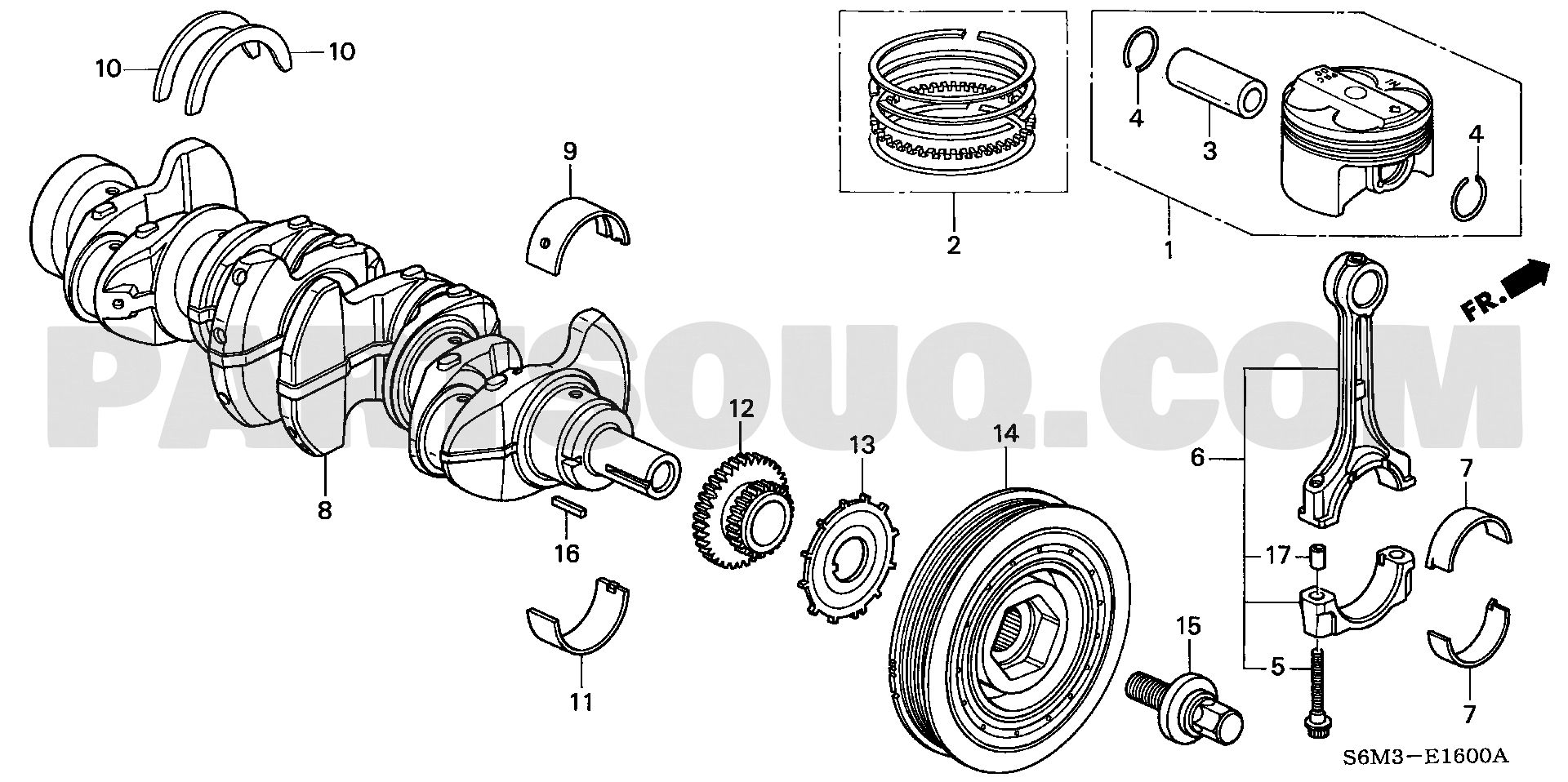 1. エンジン | Honda INTEGRA 3D Japan LA-DC5 Parts Catalogs | PartSouq