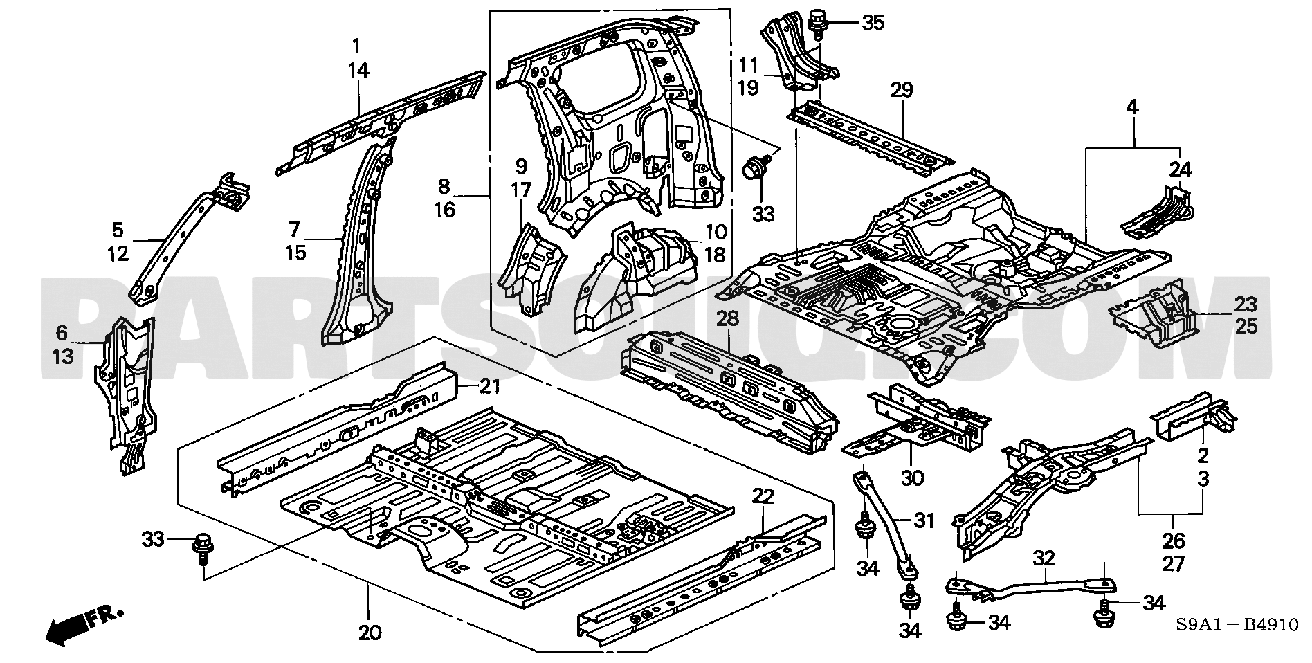 6. 車体 | Honda CR-V Japan LA-RD5 Parts Catalogs | PartSouq