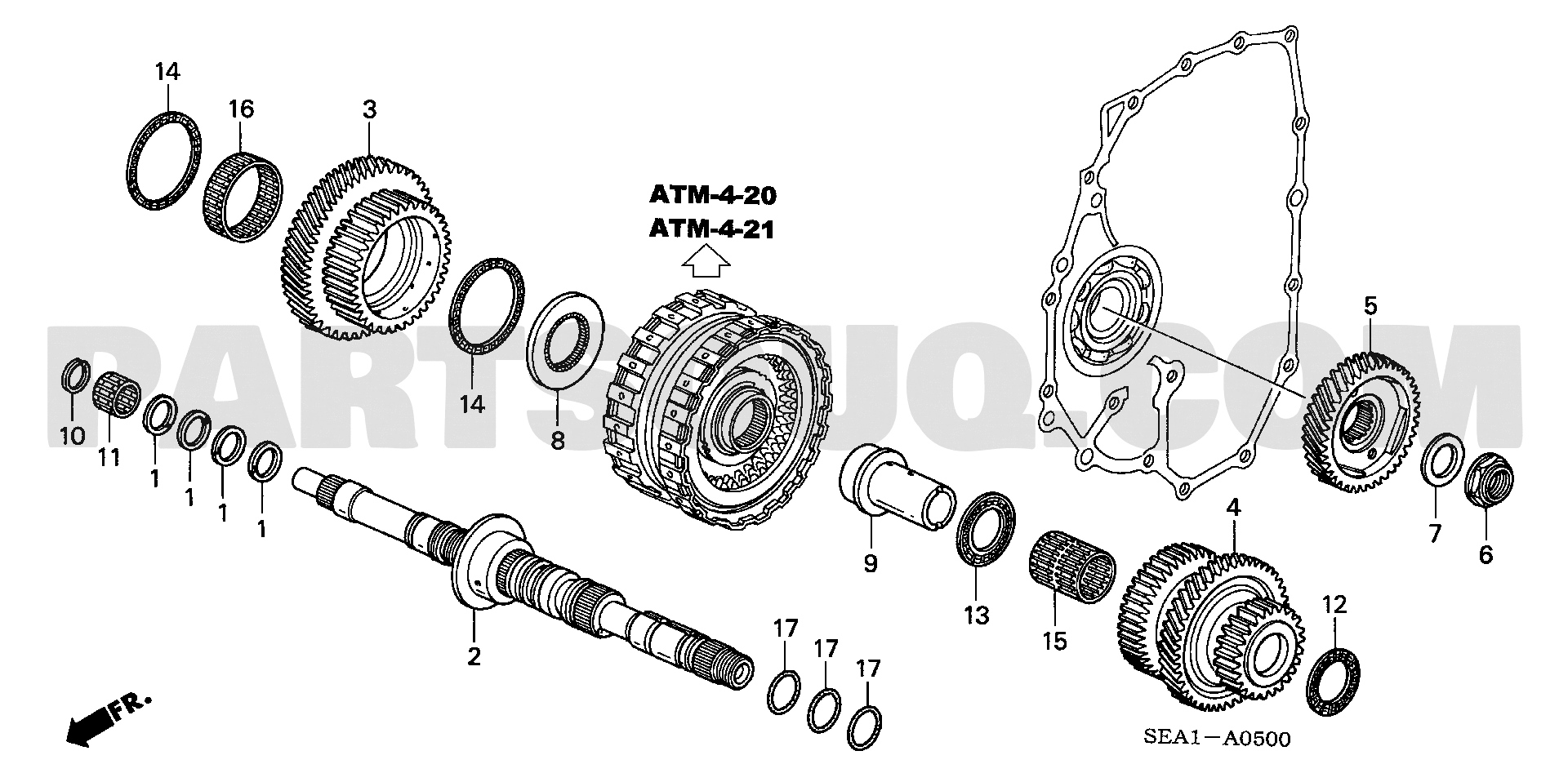 2. ミッション（AT） | Honda ACCORD 4D Japan CBA-CL7 Parts