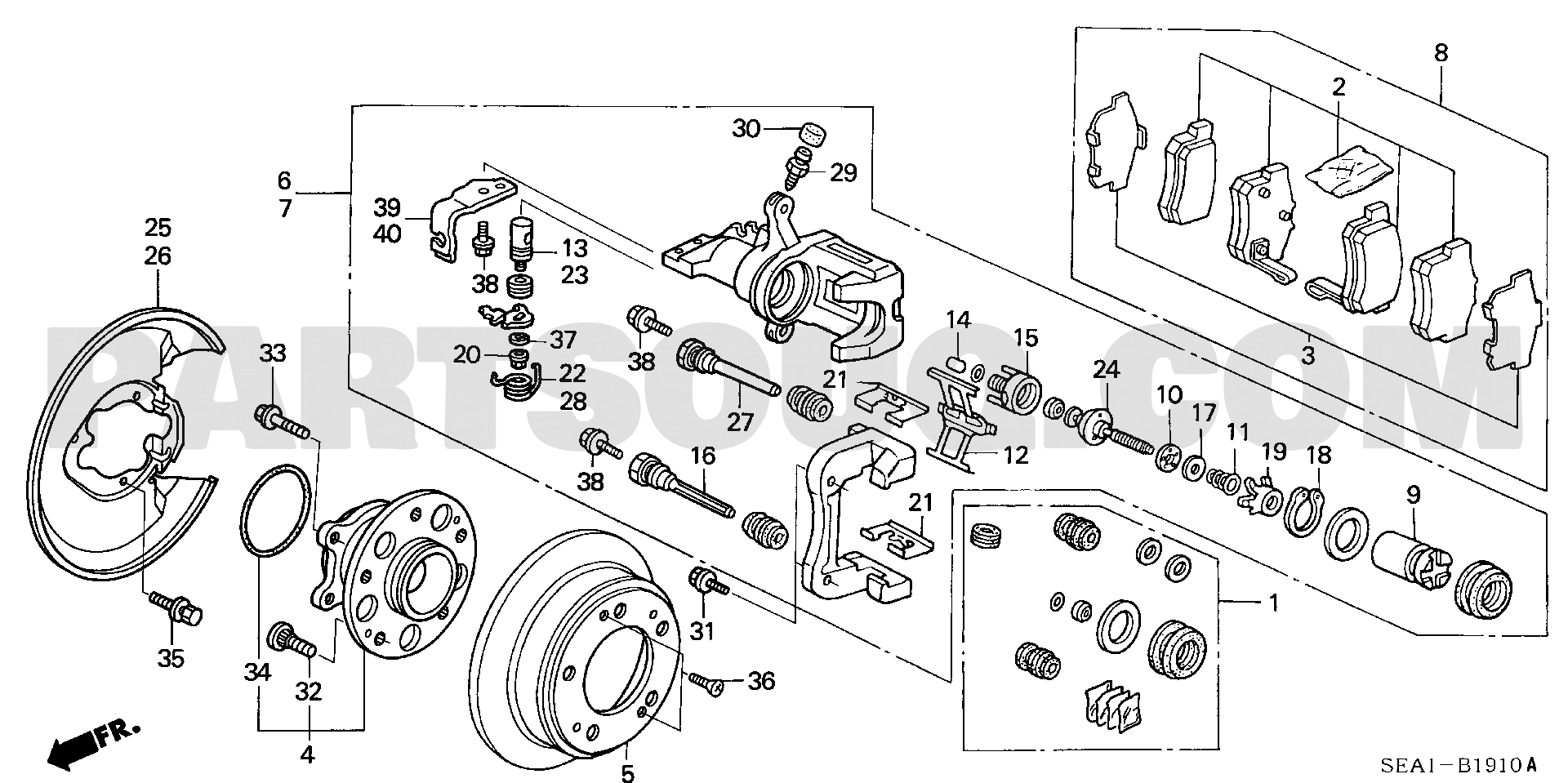 4. ｽﾃｱﾘﾝｸﾞ/ﾌﾞﾚｰｷ/ｻｽﾍﾟﾝｼｮﾝ | Honda ACCORD 4D Japan LA-CL9 Parts