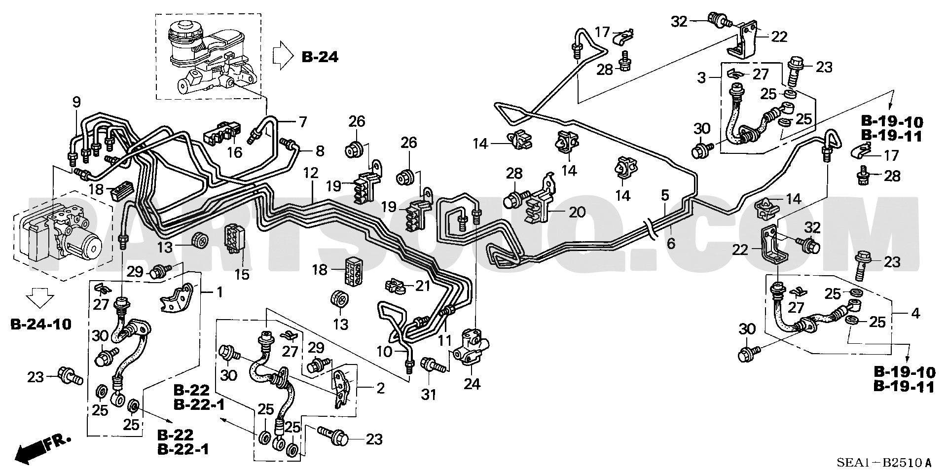 4. ｽﾃｱﾘﾝｸﾞ/ﾌﾞﾚｰｷ/ｻｽﾍﾟﾝｼｮﾝ | Honda ACCORD 4D Japan LA-CL9 Parts