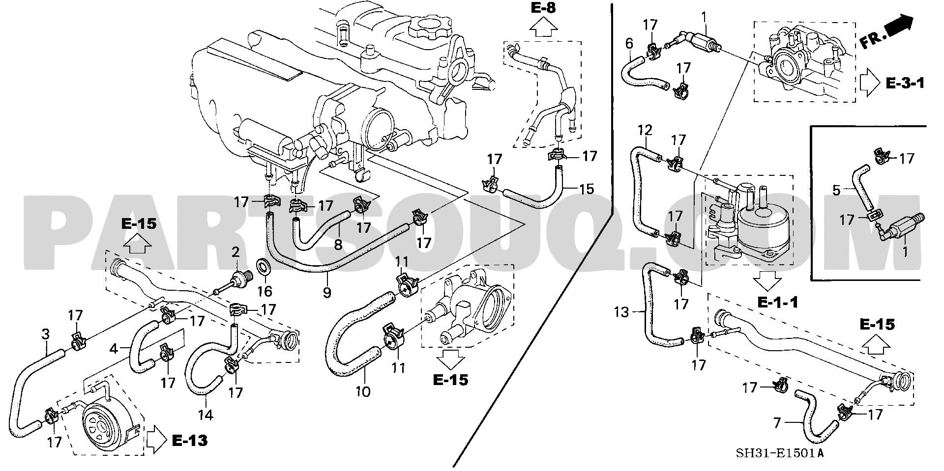 1. エンジン | Honda CIVIC 3D Japan E-EF2 Parts Catalogs | PartSouq