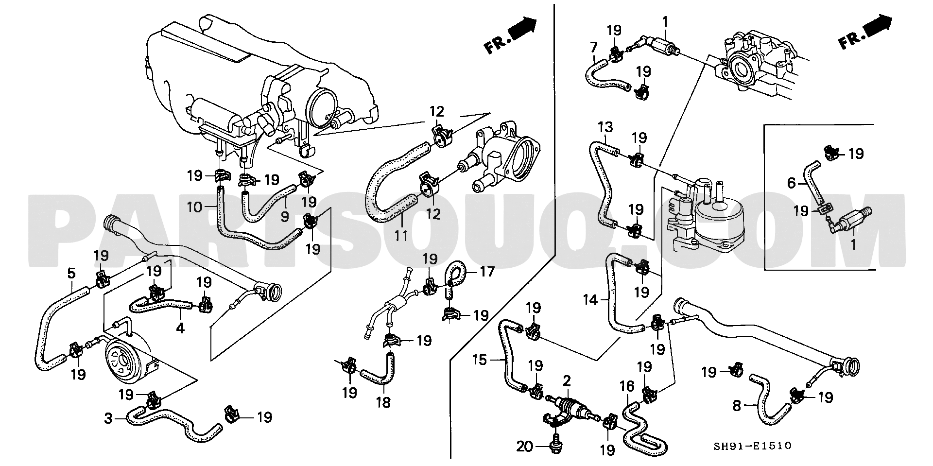 1. エンジン | Honda CIVIC SHUTTLE Japan E-EF5 Parts Catalogs