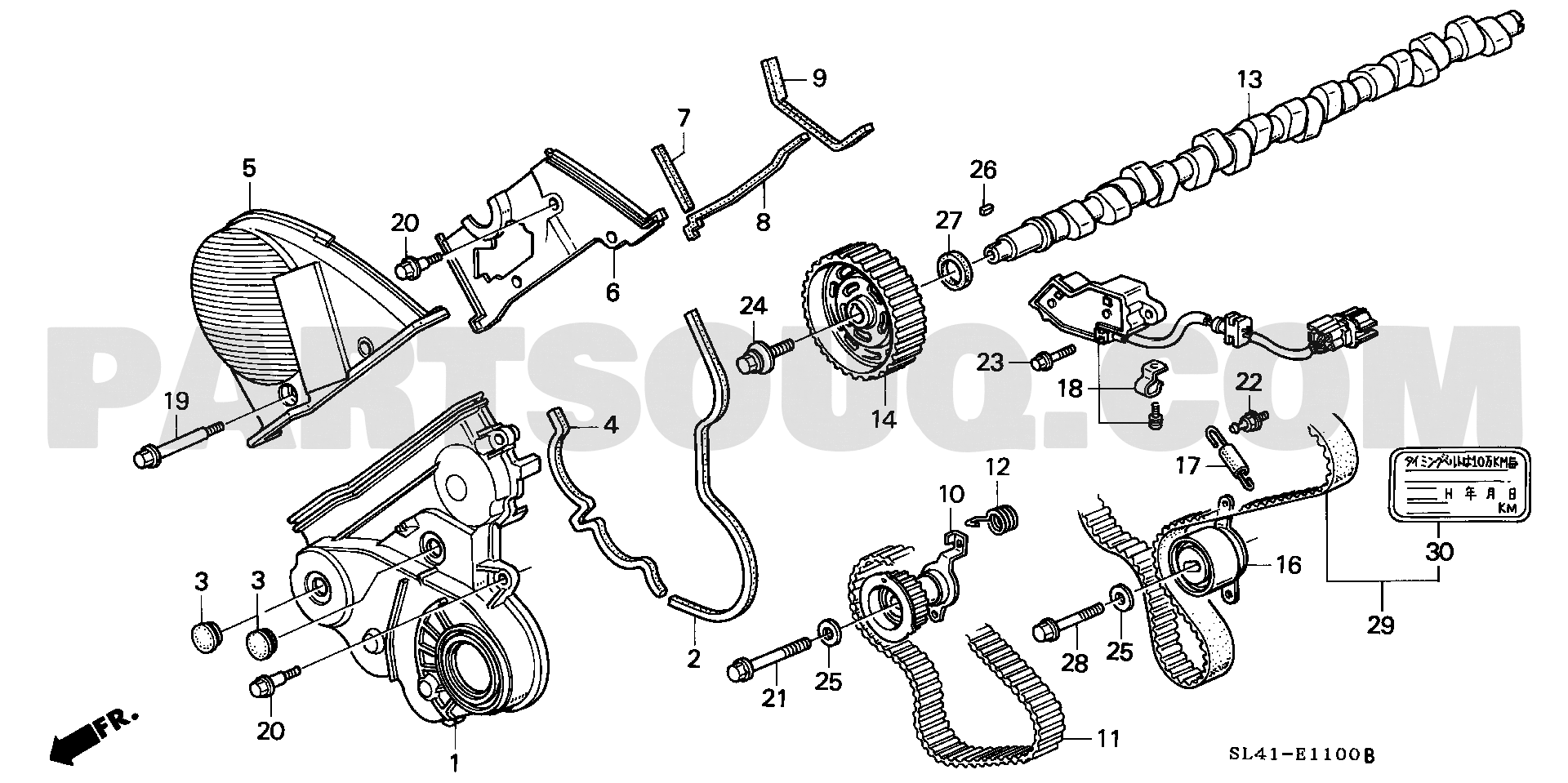 HONDA ACCORD パーツカタログ 1. エンジン | Honda ACCORD INSPIRE Japan E-CB5 Parts Catalogs
