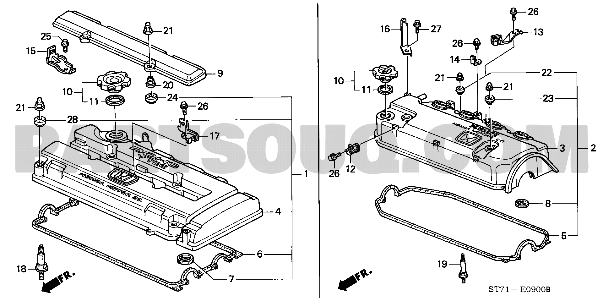 1. エンジン | Honda INTEGRA 3D Japan E-DC2 Parts Catalogs