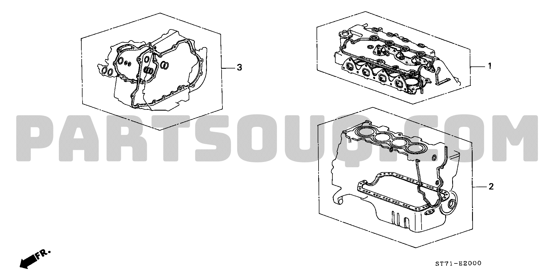 1. エンジン | Honda INTEGRA 3D Japan E-DC2 Parts Catalogs