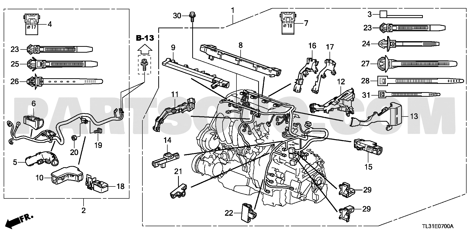 HONDA ACCORD パーツカタログ 1. エンジン | Honda ACCORD 4D Japan DBA-CU2 Parts Catalogs | PartSouq