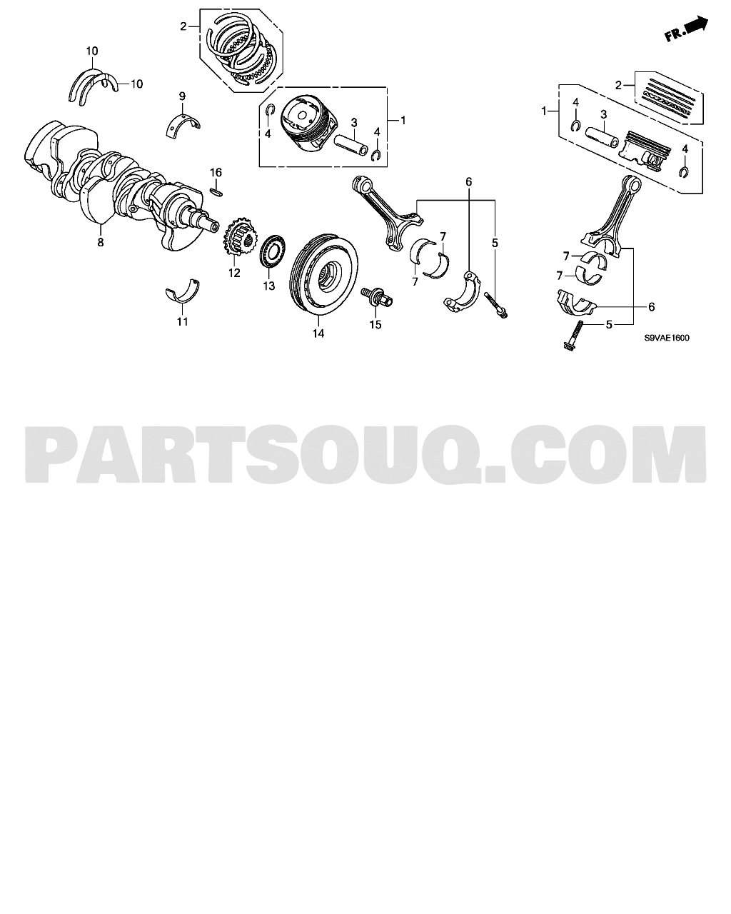 Engine | Honda PILOT USA 2008 Parts Catalogs | PartSouq