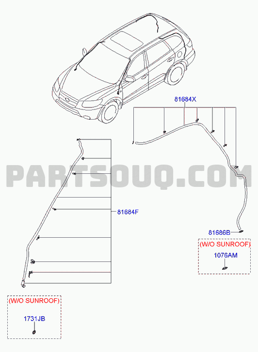 TRIM | Hyundai SANTA FE 06 (ALABAMA PLANT-USA): -DEC.31.2006 (2007 