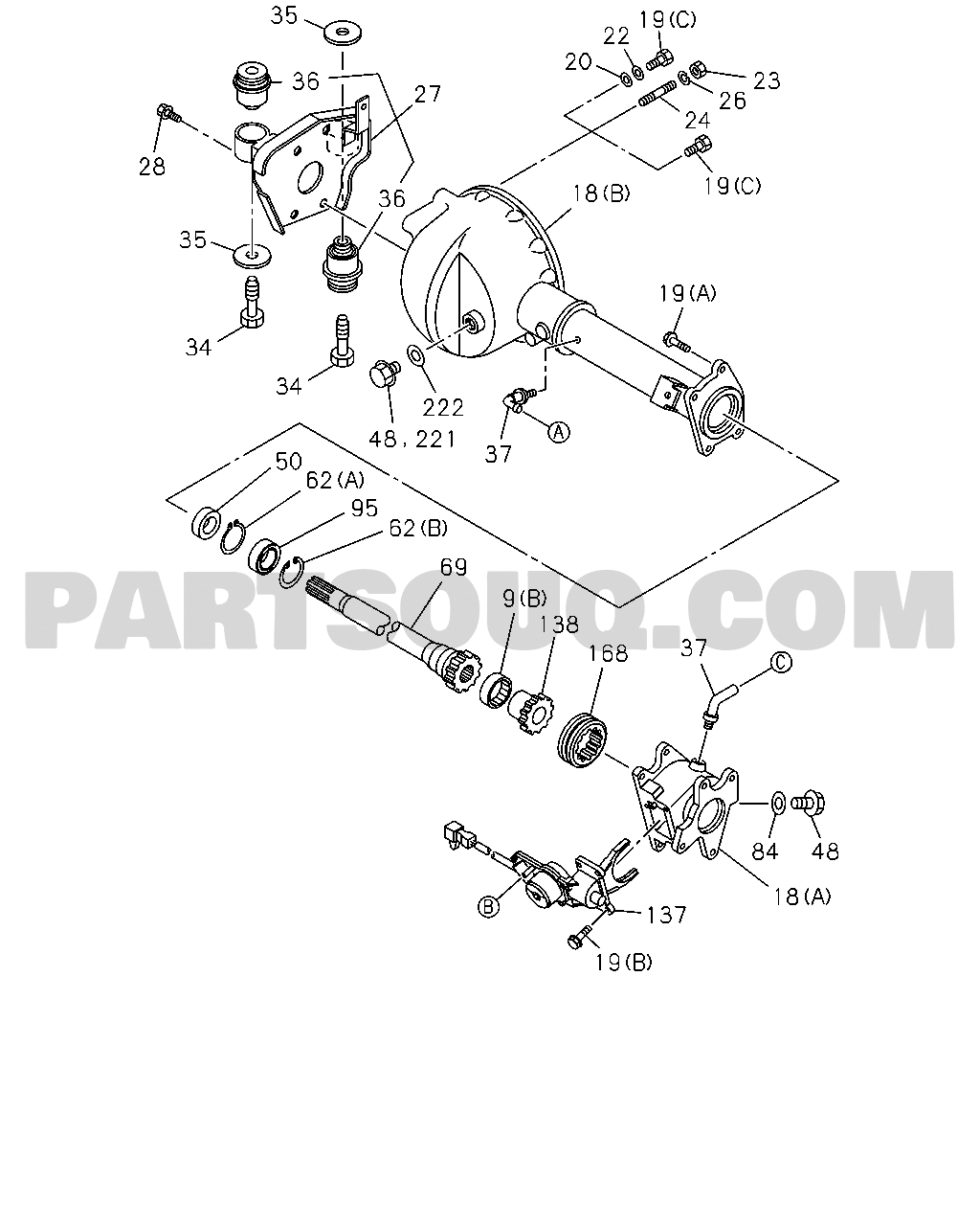 Propeller Shaft, Axles, Steering, Suspension | Isuzu TFR/TFS-RHD ...