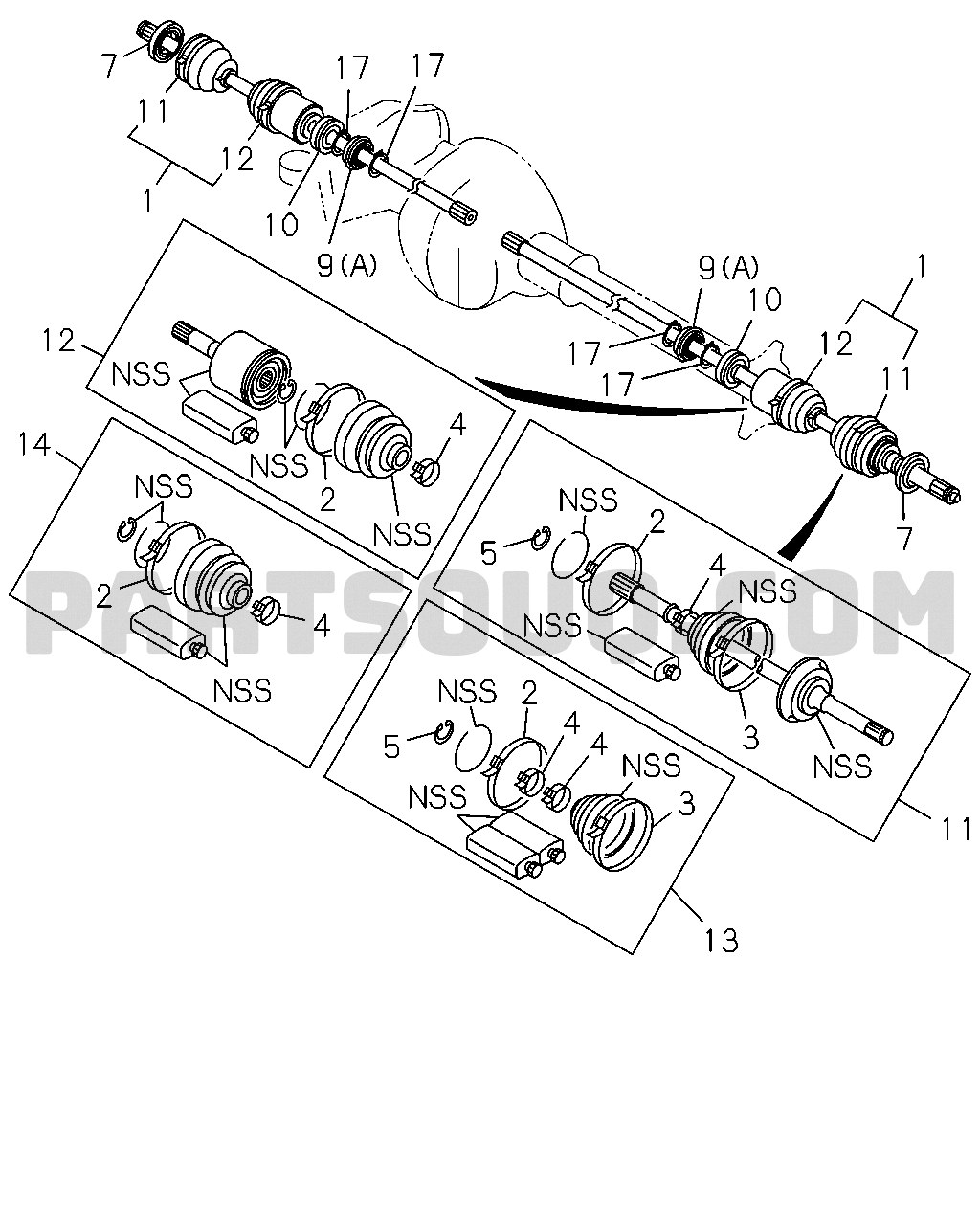 Propeller Shaft, Axles, Steering, Suspension | Isuzu TFR/TFS-RHD ...