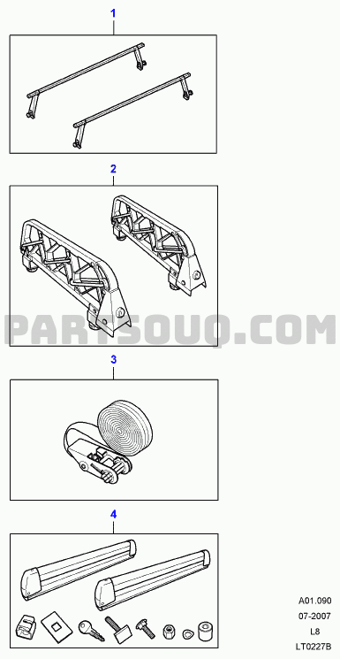 Clips-Panel & Edge ((V) FROM7A000001) parts for Land Rover